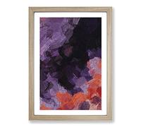 Big Box Art Curiosity in Abstract Framed Wall Art Picture Print Ready to Hang, Oak A2 (62 x 45 cm)