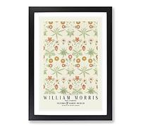 Big Box Art Daisy with Border by William Morris Framed Wall Art Picture Print Ready to Hang, Black A2 (62 x 45 cm)