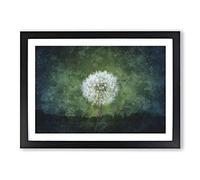 Big Box Art Dandelion Seeds Vol.1 Painting Framed Wall Art Picture Print Ready to Hang, Black A2 (62 x 45 cm)