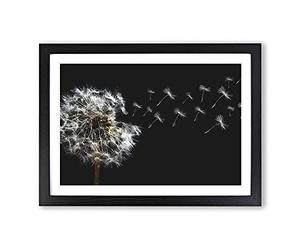 Big Box Art Dandelion Seeds Vol.10 Painting Framed Wall Art Picture Print Ready to Hang, Black A2 (62 x 45 cm)
