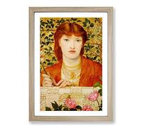 Big Box Art Dante Gabriel Rossetti Alice Wilding Framed Wall Art Picture Print Ready to Hang, Oak A2 (62 x 45 cm)