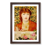 Big Box Art Dante Gabriel Rossetti Alice Wilding Framed Wall Art Picture Print Ready to Hang, Walnut A2 (62 x 45 cm)