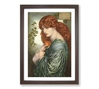 Big Box Art Dante Gabriel Rossetti Proserpine Framed Wall Art Picture Print Ready to Hang, Walnut A2 (62 x 45 cm)