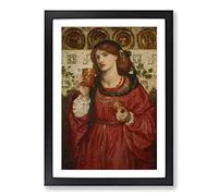 Big Box Art Dante Gabriel Rossetti The Loving Cup Framed Wall Art Picture Print Ready to Hang, Oak A2 (62 x 45 cm)