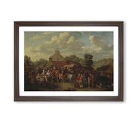 Big Box Art David Wilkie Pitlessie Fair Framed Wall Art Picture Print Ready to Hang, Walnut A2 (62 x 45 cm)