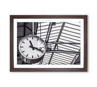 Big Box Art Deadline Clock Framed Wall Art Picture Print Ready to Hang, Walnut A2 (62 x 45 cm)