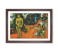Big Box Art Delectable Waters by Paul Gauguin Framed Wall Art Picture Print Ready to Hang, Walnut A2 (62 x 45 cm)