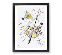 Big Box Art Delicate Tension by Wassily Kandinsky Framed Wall Art Picture Print Ready to Hang, Black A2 (62 x 45 cm)