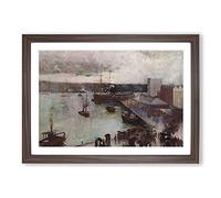 Big Box Art Departure of The Orient by Charles Conder Framed Wall Art Picture Print Ready to Hang, Walnut A2 (62 x 45 cm)