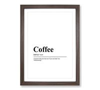 Big Box Art Dictionary Coffee Typography Framed Wall Art Picture Print Ready to Hang, Walnut A2 (62 x 45 cm)