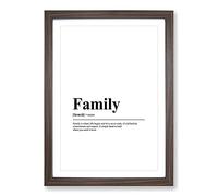 Big Box Art Dictionary Family Typography Framed Wall Art Picture Print Ready to Hang, Walnut A2 (62 x 45 cm)