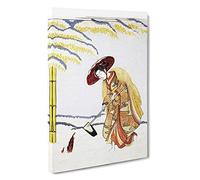 Big Box Art Digging Bamboo Shoots by Harunobu Suzuki Painting Canvas Wall Art Framed Picture Print, 30 x 20 Inch (76 x 50 cm), White, Yellow, Brown, Grey, Cream