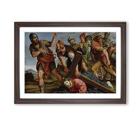 Big Box Art Domenico Zampieri The Way to The Cavalry Framed Wall Art Picture Print Ready to Hang, Walnut A2 (62 x 45 cm)