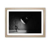 Big Box Art Donald Duck Spotlight Framed Wall Art Picture Print Ready to Hang, Oak A2 (62 x 45 cm)