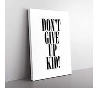 Big Box Art Dont Give Up Typography Canvas Wall Art Print Ready to Hang Picture, 76 x 50 cm (30 x 20 Inch), White, Black, Grey