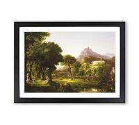 Big Box Art Dream of Arcadia by Thomas Cole Framed Wall Art Picture Print Ready to Hang, Black A2 (62 x 45 cm)