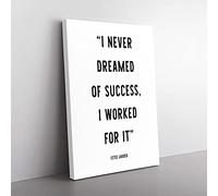 Big Box Art Dreamed of Success Typography Canvas Wall Art Print Ready to Hang Picture, 76 x 50 cm (30 x 20 Inch), White, Black