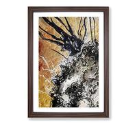 Big Box Art Dreaming of Mercy in Abstract Framed Wall Art Picture Print Ready to Hang, Walnut A2 (62 x 45 cm)