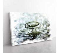 Big Box Art Drop of Water Rain (2) V3 Canvas Wall Art Print Ready to Hang Picture, 76 x 50 cm (30 x 20 Inch), Multi-Coloured