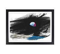 Big Box Art Earth from Space NASA (2) V2 Framed Wall Art Picture Print Ready to Hang, Black A2 (62 x 45 cm)
