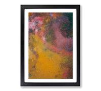 Big Box Art Earth & Water in Abstract Framed Wall Art Picture Print Ready to Hang, Black A2 (62 x 45 cm)