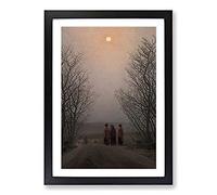 Big Box Art Easter Morning by Caspar David Friedrich Framed Wall Art Picture Print Ready to Hang, Black A2 (62 x 45 cm)