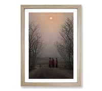 Big Box Art Easter Morning by Caspar David Friedrich Framed Wall Art Picture Print Ready to Hang, Oak A2 (62 x 45 cm)