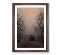Big Box Art Easter Morning by Caspar David Friedrich Framed Wall Art Picture Print Ready to Hang, Walnut A2 (62 x 45 cm)