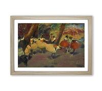 Big Box Art Edgar Degas Before The Performance Framed Wall Art Picture Print Ready to Hang, Oak A2 (62 x 45 cm)