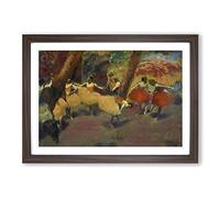 Big Box Art Edgar Degas Before The Performance Framed Wall Art Picture Print Ready to Hang, Walnut A2 (62 x 45 cm)