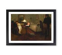 Big Box Art Edgar Degas Interior Framed Wall Art Picture Print Ready to Hang, Oak A2 (62 x 45 cm)