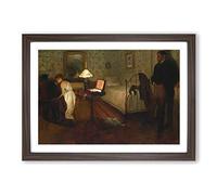 Big Box Art Edgar Degas Interior Framed Wall Art Picture Print Ready to Hang, Walnut A2 (62 x 45 cm)