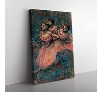Big Box Art Edgar Degas Three Dancers Canvas Wall Art Print Ready to Hang Picture, 76 x 50 cm (30 x 20 Inch), Multi-Coloured