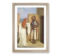 Big Box Art Edmund Leighton The Shadow Framed Wall Art Picture Print Ready to Hang, Oak A2 (62 x 45 cm)
