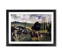 Big Box Art Edouard Manet Race Before The Start Framed Wall Art Picture Print Ready to Hang, Oak A2 (62 x 45 cm)