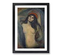 Big Box Art Edvard Munch Madonna Framed Wall Art Picture Print Ready to Hang, Oak A2 (62 x 45 cm)