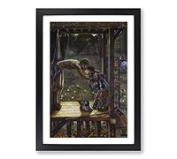 Big Box Art Edward Burne-Jones The Merciful Knight Framed Wall Art Picture Print Ready to Hang, Oak A2 (62 x 45 cm)