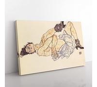 Big Box Art Egon Schiele Woman Laying Down Canvas Wall Art Print Ready to Hang Picture, 76 x 50 cm (30 x 20 Inch), Multi-Coloured