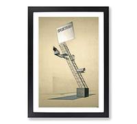 Big Box Art El Lissitzky Lenin Tribune Sketch Framed Wall Art Picture Print Ready to Hang, Oak A2 (62 x 45 cm)
