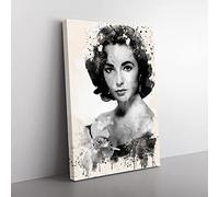 Big Box Art Elizabeth Taylor (1) French Cream Canvas Wall Art Print Ready to Hang Picture, 76 x 50 cm (30 x 20 Inch), Multi-Coloured