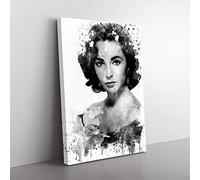Big Box Art Elizabeth Taylor (1) V3 Canvas Wall Art Print Ready to Hang Picture, 76 x 50 cm (30 x 20 Inch), Multi-Coloured