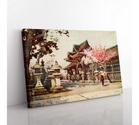 Big Box Art Ella Du Cane Japanese Oriental at Kitano Tenjin Canvas Wall Art Print Ready to Hang Picture, 76 x 50 cm (30 x 20 Inch), Multi-Coloured