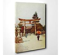 Big Box Art Ella Du Cane Japanese Oriental Portico Sagrado Canvas Wall Art Print Ready to Hang Picture, 30 x 20 Inch (76 x 50 cm), Multi-Coloured
