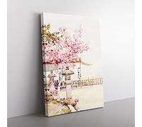 Big Box Art Ella Du Cane Japanese Oriental The Pink Cherry Canvas Wall Art Print Ready to Hang Picture, 76 x 50 cm (30 x 20 Inch), Multi-Coloured