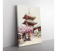 Big Box Art Ella Du Cane Japanese Oriental Wisteria, Kyomidzu Canvas Wall Art Print Ready to Hang Picture, 76 x 50 cm (30 x 20 Inch), Multi-Coloured