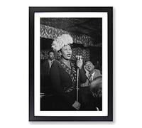 Big Box Art Ella Fitzgerald Framed Wall Art Picture Print Ready to Hang, Oak A2 (62 x 45 cm)