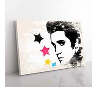 Big Box Art Elvis Presley French Cream Canvas Wall Art Print Ready to Hang Picture, 76 x 50 cm (30 x 20 Inch), Multi-Coloured