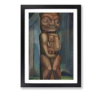 Big Box Art Emily Carr Tottem Framed Wall Art Picture Print Ready to Hang, Oak A2 (62 x 45 cm)