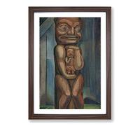 Big Box Art Emily Carr Tottem Framed Wall Art Picture Print Ready to Hang, Walnut A2 (62 x 45 cm)