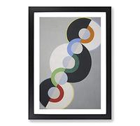 Big Box Art Endless Rhythm by Robert Delaunay Framed Wall Art Picture Print Ready to Hang, Black A2 (62 x 45 cm)